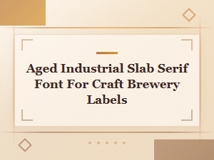 Aged Industrial Slab Serif Fonts for Craft Brewery Label Design